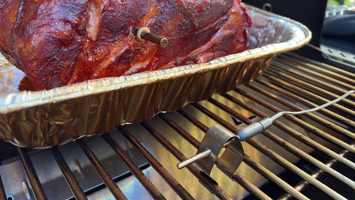 ThermoWorks still uses a wired probe for ambient grill temperature with the RFX.