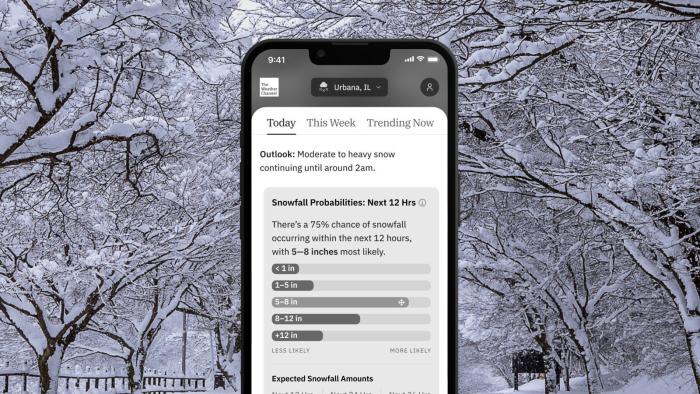 The Weather Channel probabilistic snowfall