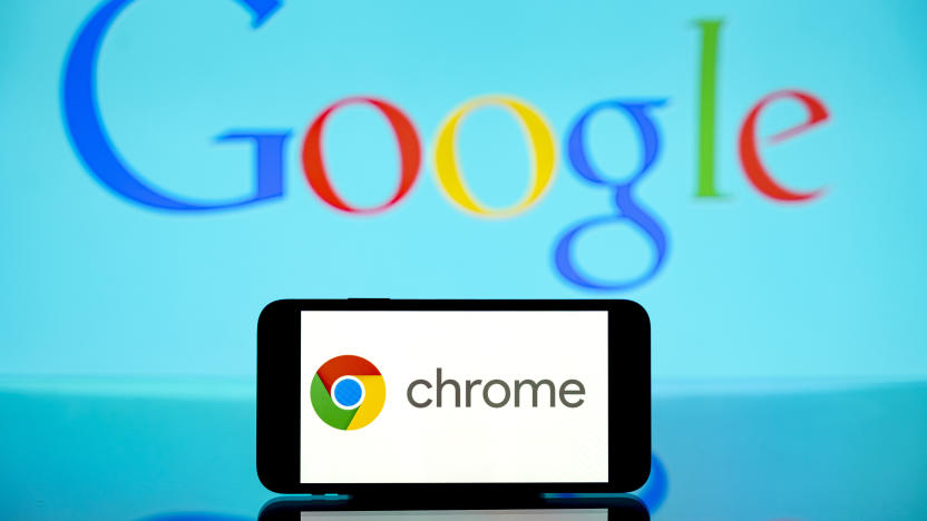 INDIA - 2024/12/12: In this photo illustration, the chrome logo is seen displayed on a mobile phone screen with google logo in the background. (Photo Illustration by Idrees/SOPA Images/LightRocket via Getty Images)